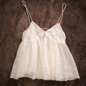 Flowy ivory tank top